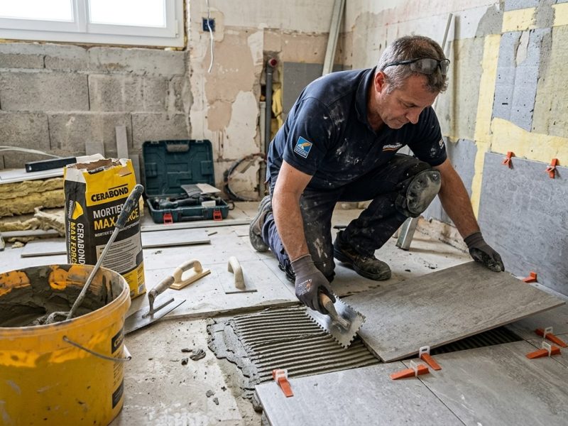 Image principale — Mortier colle Cerabond Max Force : fiche technique utile avant la pose
