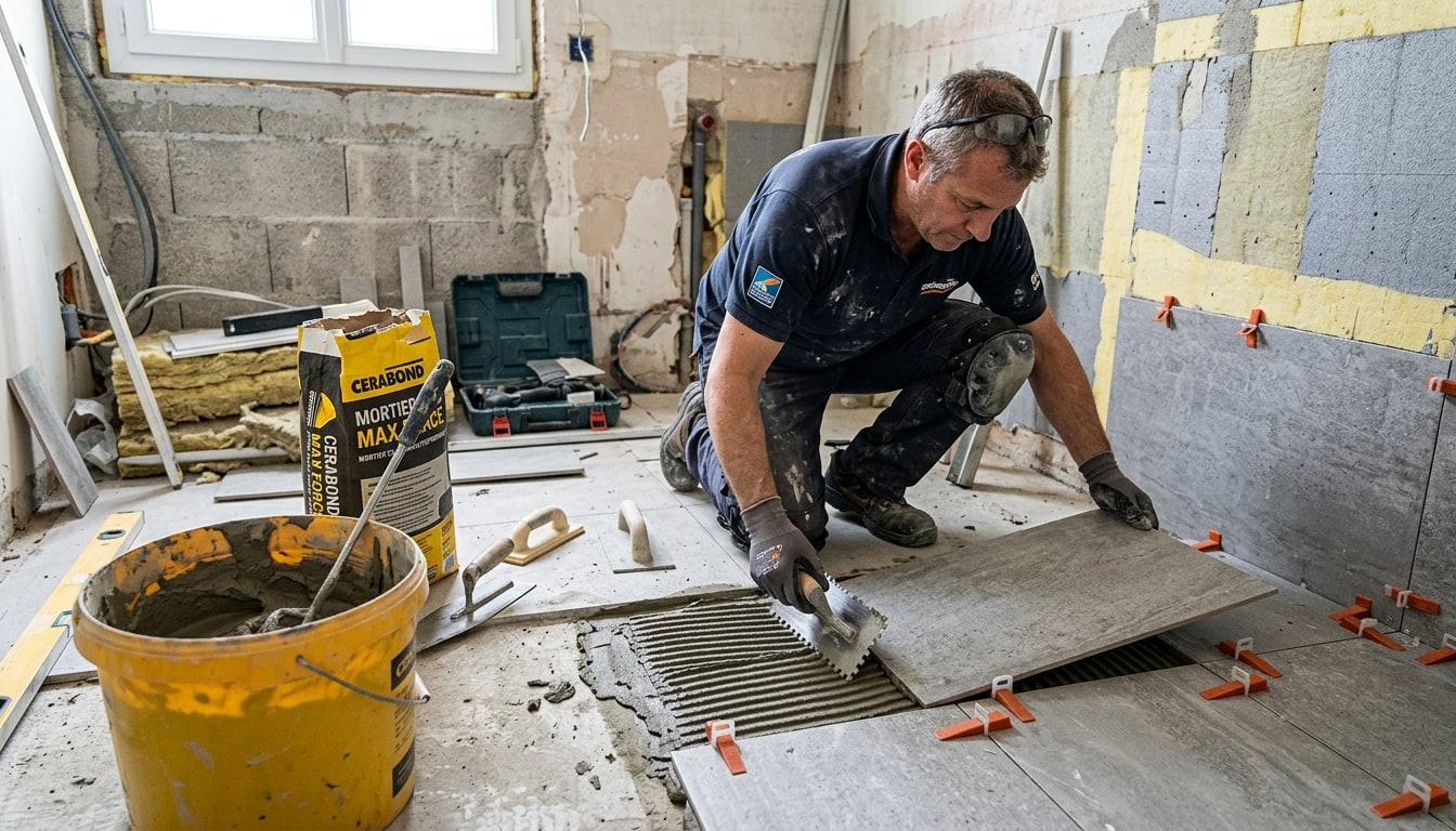 Image principale — Mortier colle Cerabond Max Force : fiche technique utile avant la pose